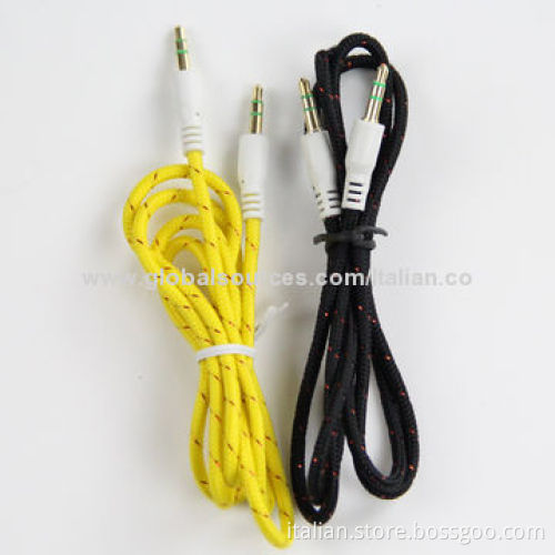 Best Price Nylon Braided 3.5mm Jack Audio Cables, OEM Orders Welcomed